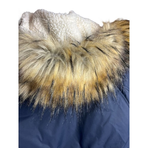 Crewcuts Boys 16 FISHTAIL PARKA Down Filled Jacket Sherpa Hood | Navy Blue F4506 - Picture 15 of 15